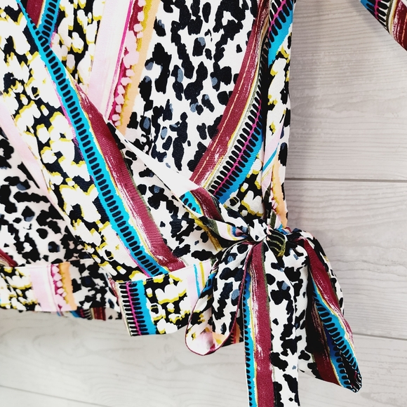 Marie Oliver Silk Faux Wrap Top - Picture 7 of 12